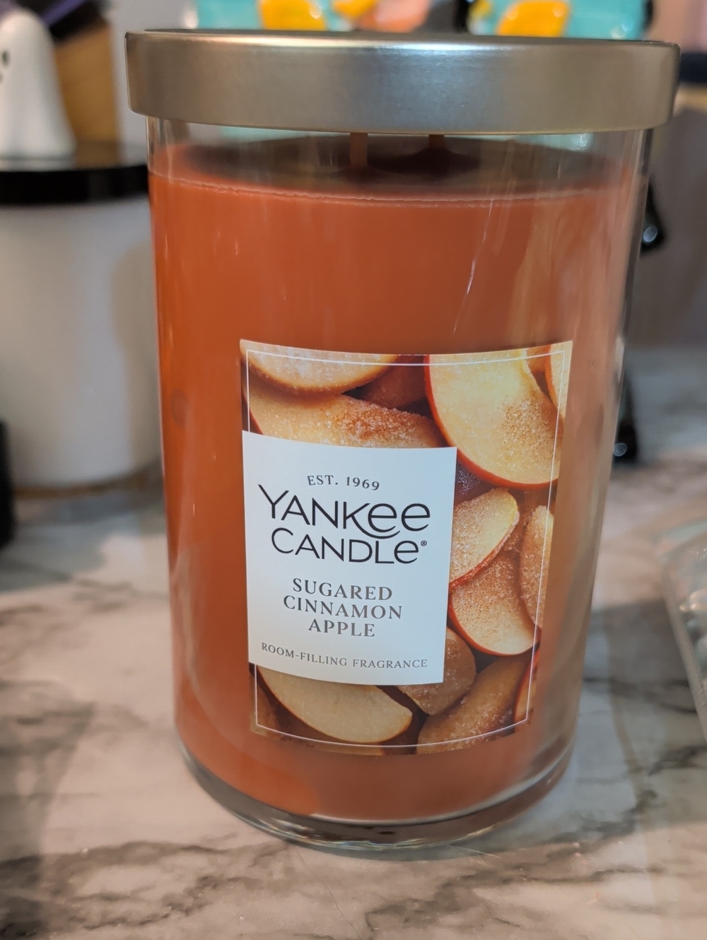 Yankee Candle Sugared Cinnamon Apple Jar Candle - Warm Orange